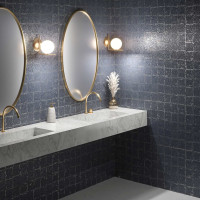 Abstra Blue Blocks Shiny 50X100