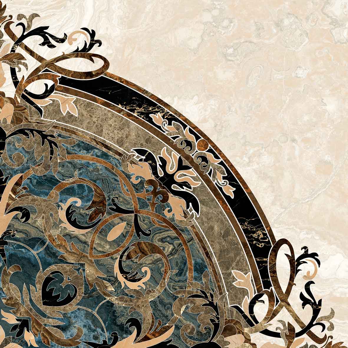 Agate Blue Centro Pulido 4 45X45