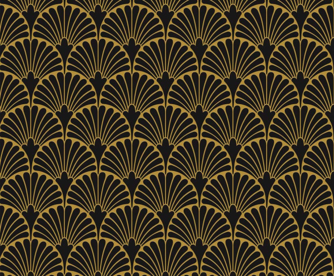 Art-Deco Black Manhattan Natural 30X30