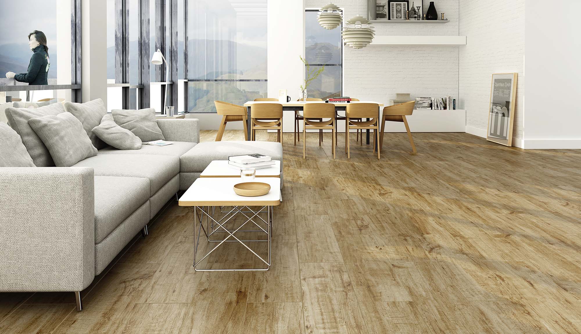 Marble Matte Porcelain Wood Look Tile Upstairs for Sale - China