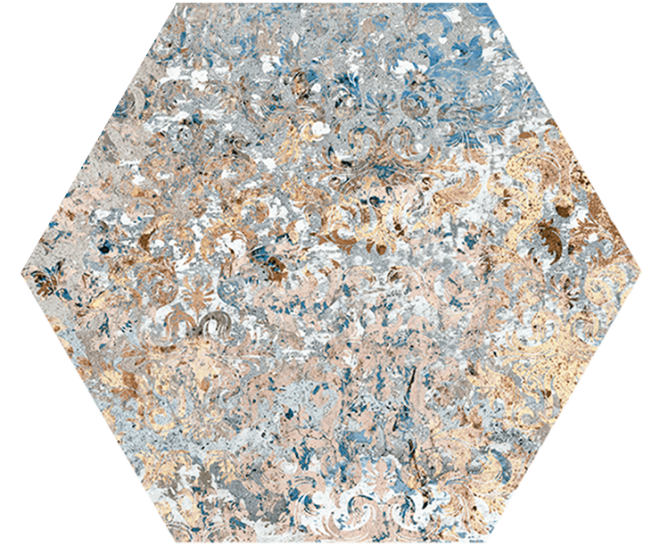 Carpet Vestige Hexagon Hexagonal 25X30