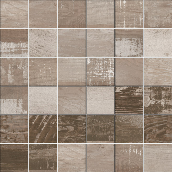 Chalkwood Brown Natural Mosaico 5X5 Mos 30X30