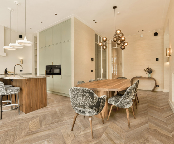 Chevron Oak Stamp 50X100