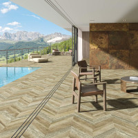 Chevron Oak Stamp 50X100