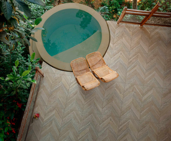 Chevron Oak Stamp 2Cm 50X100X2