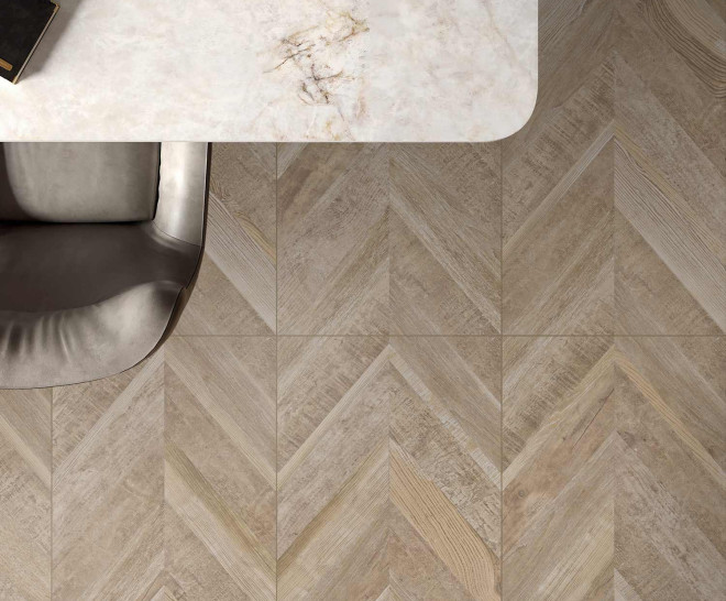 Chevron Oak Natural 50X100