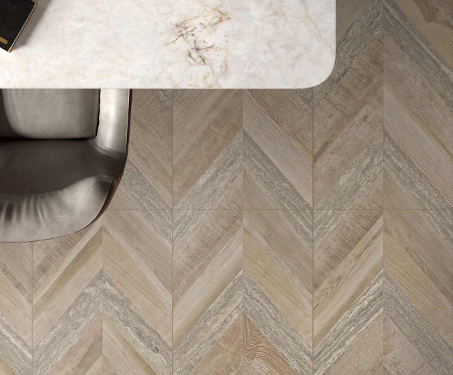 Chevron Oak Stamp 50X100