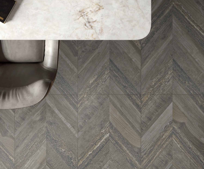 Chevron Walnut Stamp 50X100