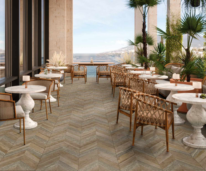 Chevron Oak Stamp 2Cm 50X100X2