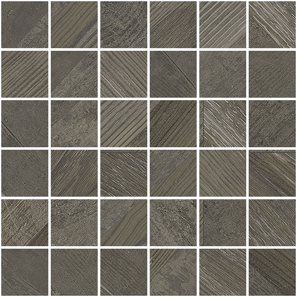 Chevron Walnut Nat Mos 5X5 Mos 30X30
