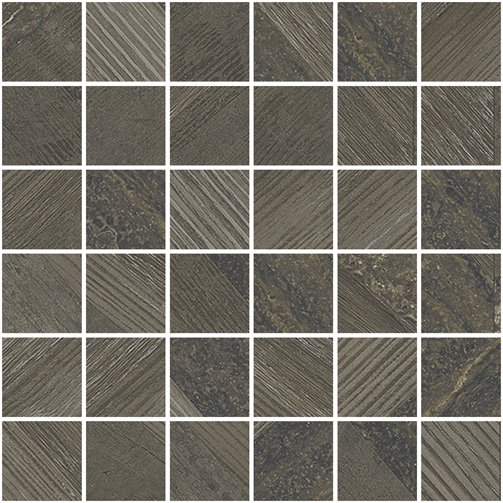 Chevron Walnut St Nat Mos 5X5 Mos 30X30