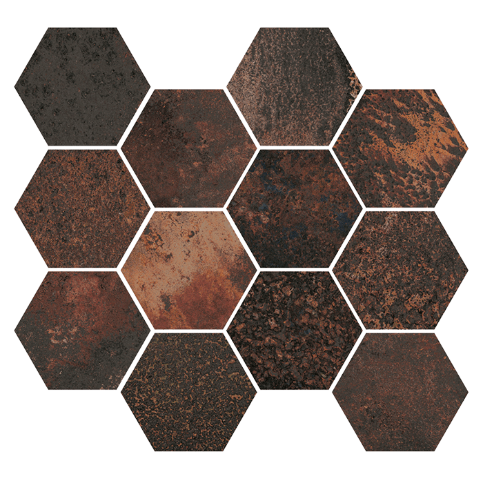 Corten Graphite Nat Mos Hex Varios