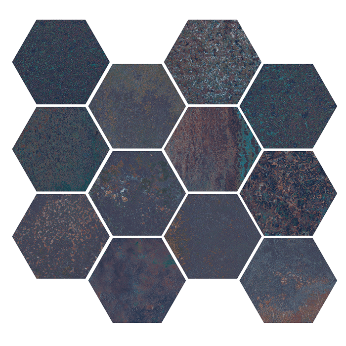 Corten Sapphire Nat Mos Hex Varios