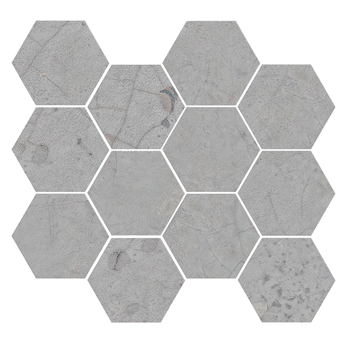 Cracked Grey Nat Mos Hex Varios