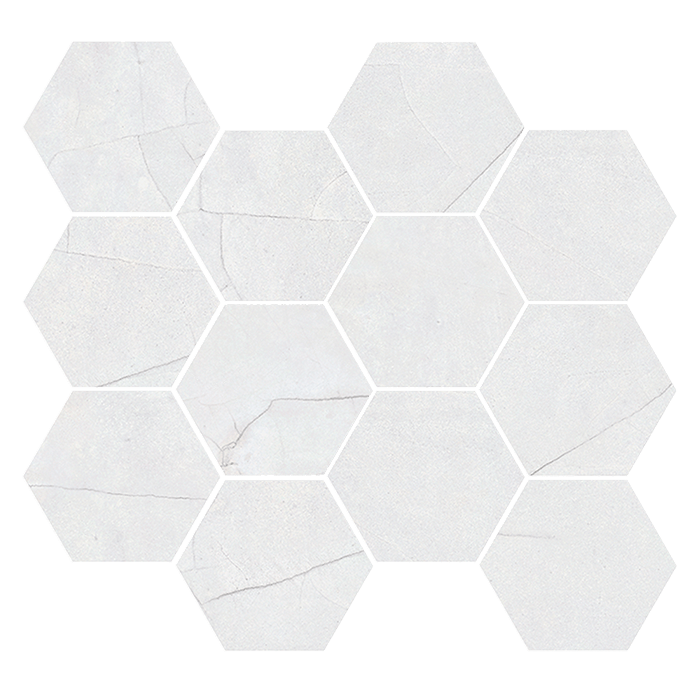 Cracked White Nat Mos Hex Varios