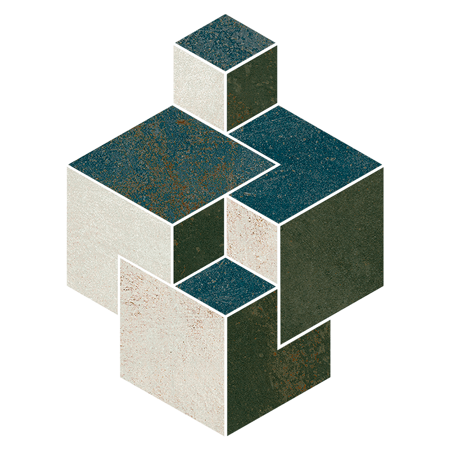 Flamed Mix Nat Mos Cube Varios
