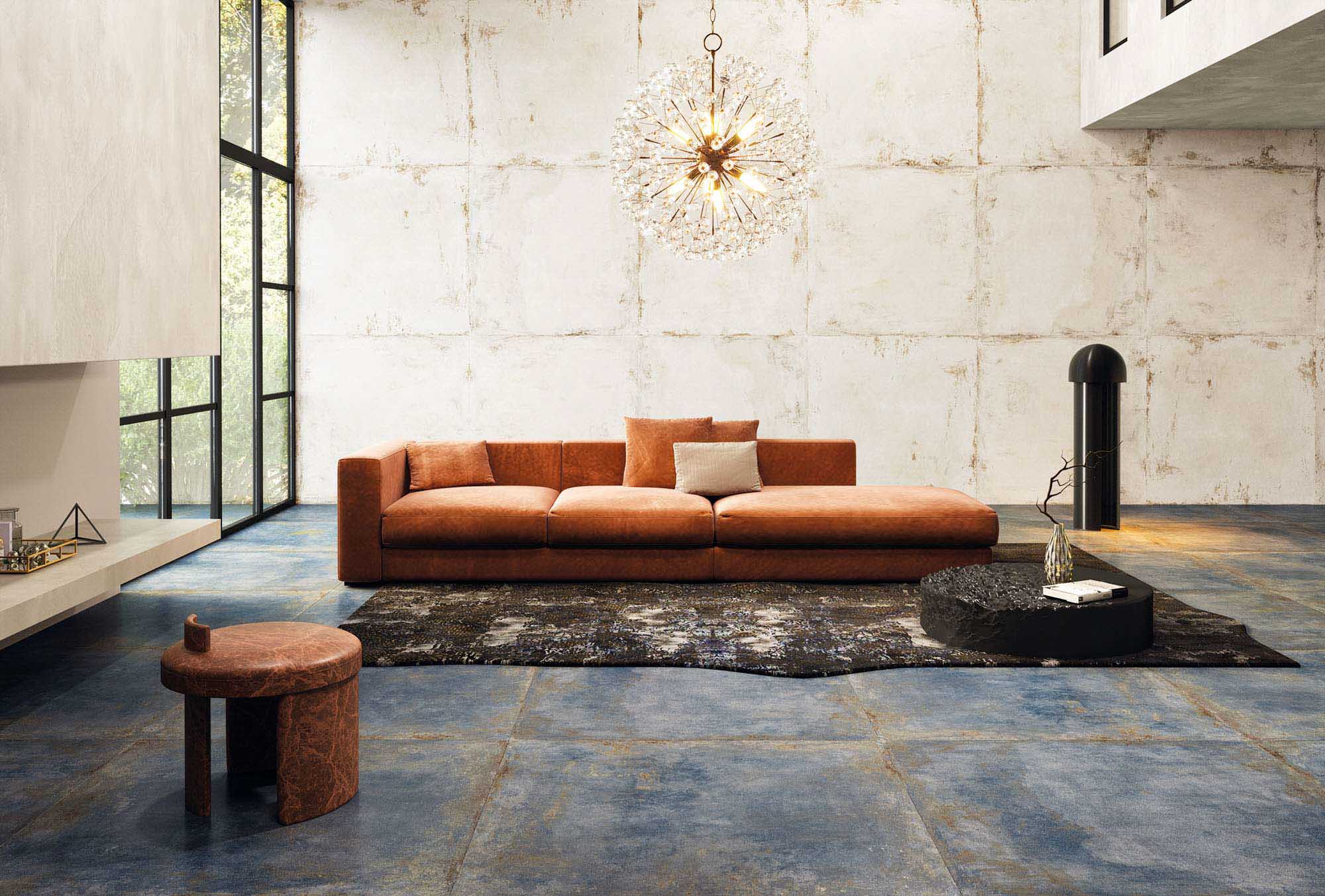 Industrial sectional sofa discount
