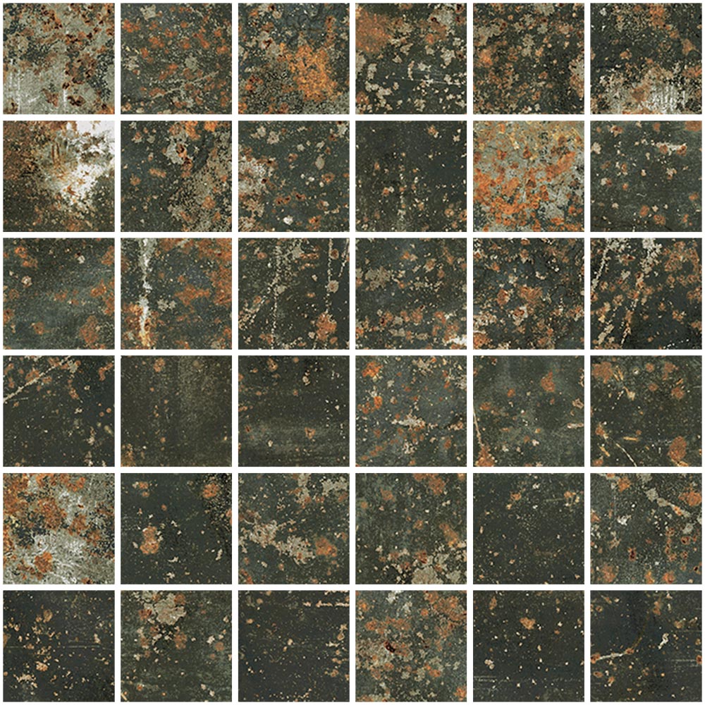 Grunge Oxidum Lappato Mosaico 5X5 Mos 30X30