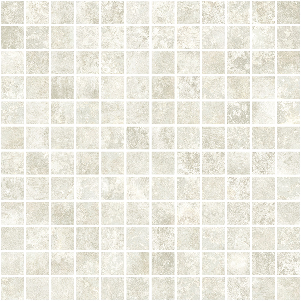 Grunge White Mosaico 2.5X2.5 Mos 30X30