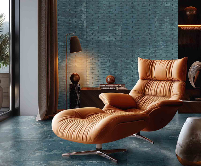 Illusion Turquoise Lappato 100X100