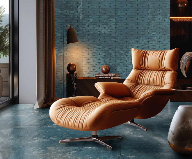 Illusion Turquoise Lappato 100X100