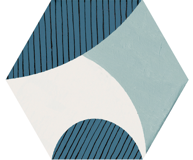 Lined Ribbon Hexagon Hexagonal 25X30