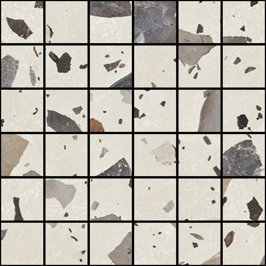 Pebble Ivory Nat Mos 5X5 Mos 30X30