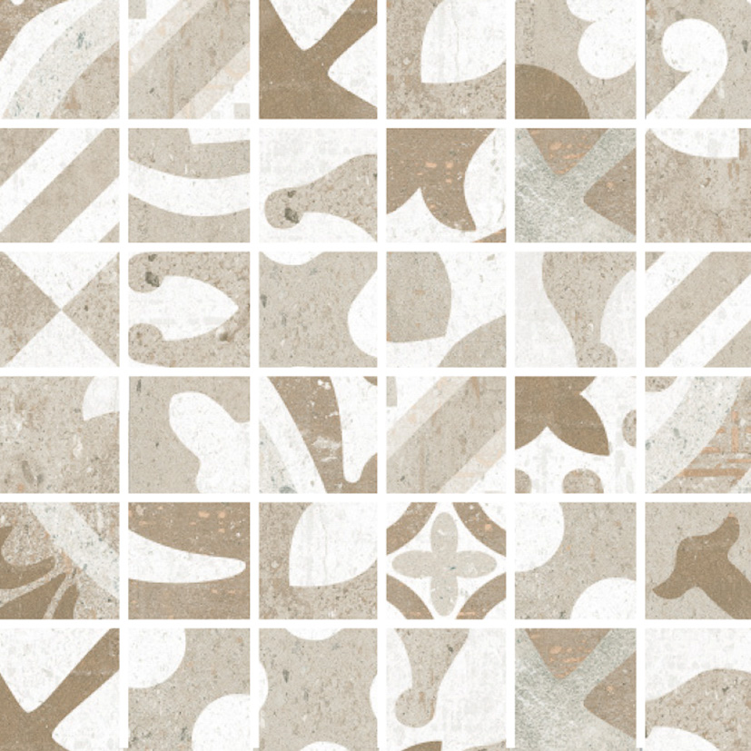 Retro Random Natural Mosaico 5X5 Mos 30X30
