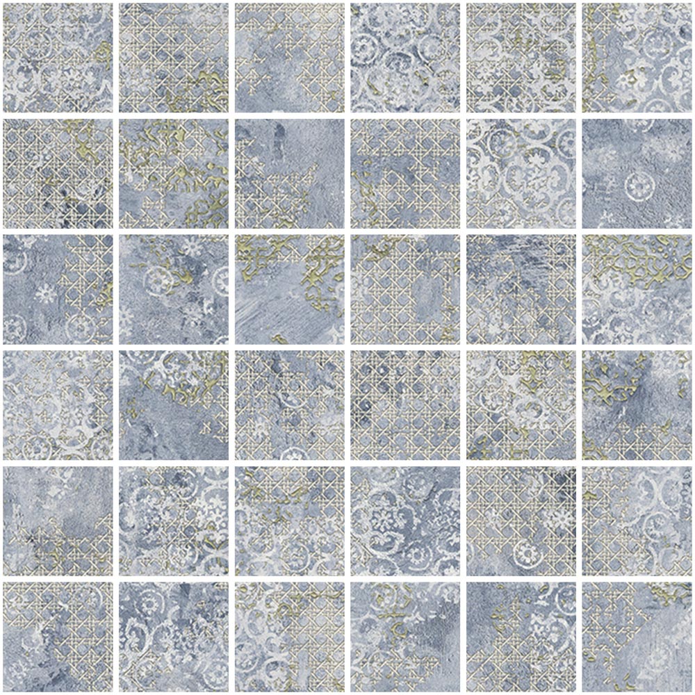 Rug Blue Nat Mos 5X5 Mos 30X30
