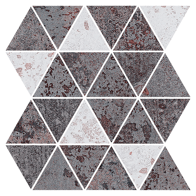 Sonora Grey Nat Mos Triangle 30X30