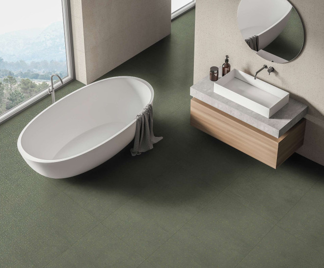 stitch_baño_suelo_verde_paredes_grises_deco