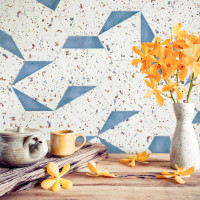 Stracciatella Blue Natural Hexagonal 25X30