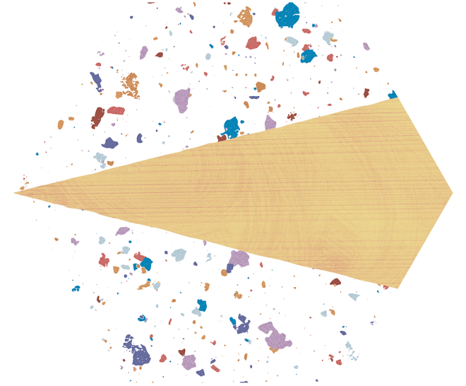 Stracciatella Honey Natural Hexagonal 25X30