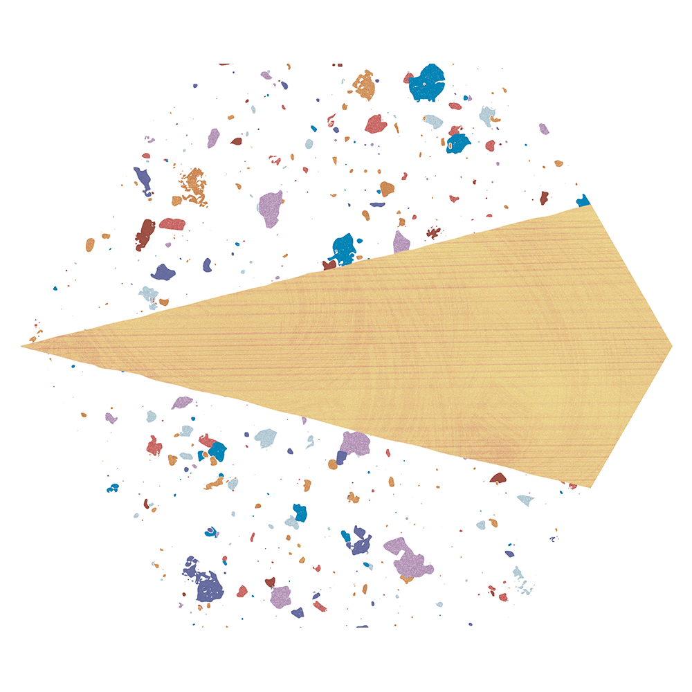 Stracciatella Honey Natural Hexagonal 25X30