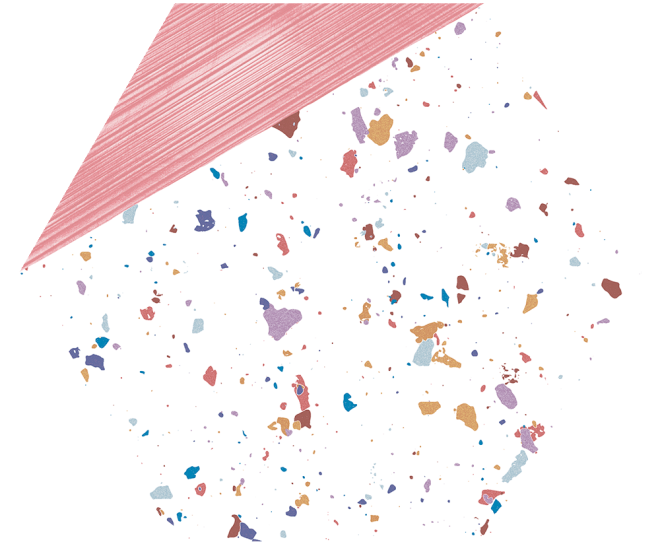 Stracciatella Pink Natural Hexagonal 25X30