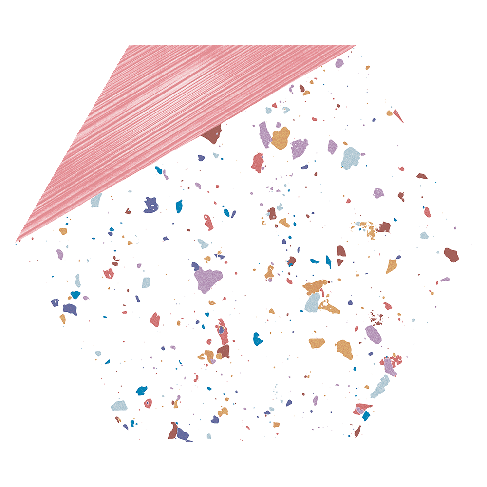 Stracciatella Pink Natural Hexagonal 25X30