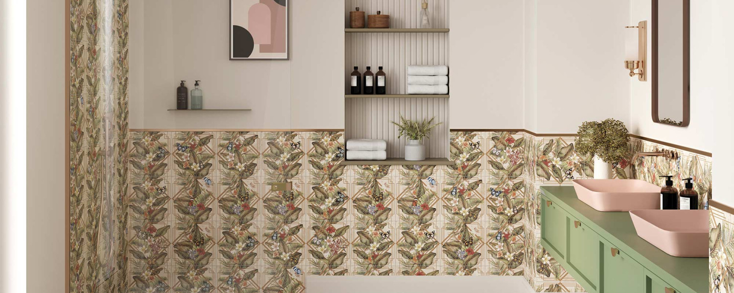 tropical_baño_floral_colores_verde_rosa