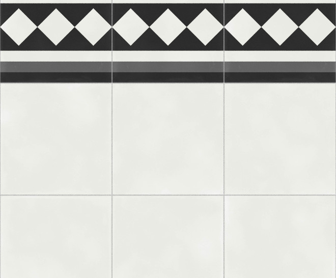 Vienna White Border Natural 60X60